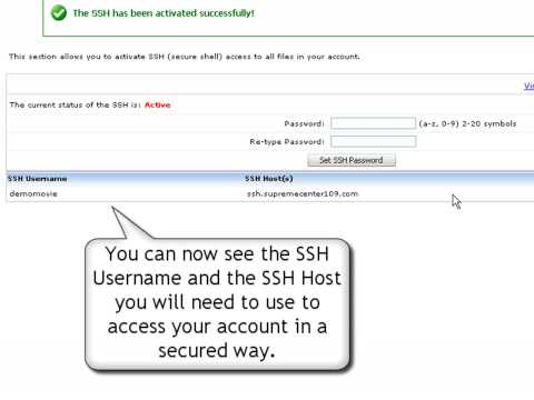 How to enable SSH access to your web server