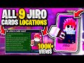 Real how to find all 9 jiro cards locations in roblox death ball jiro card hunt