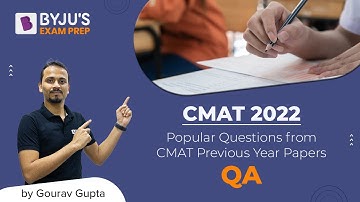 CMAT 2022 | Popular Questions from CMAT Previous Year Papers - QA | Gourav Gupta | BYJU