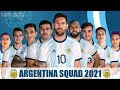 Argentina Full Squad Copa America 2021 || Argentina National Team Copa America 2021 Young Player's