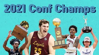 All NCAAB conference tourney championships 2021