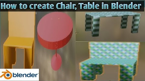 Blender 3.2 | How to create chair or table in Blender | #blendermodeling #blendertutorial #trending
