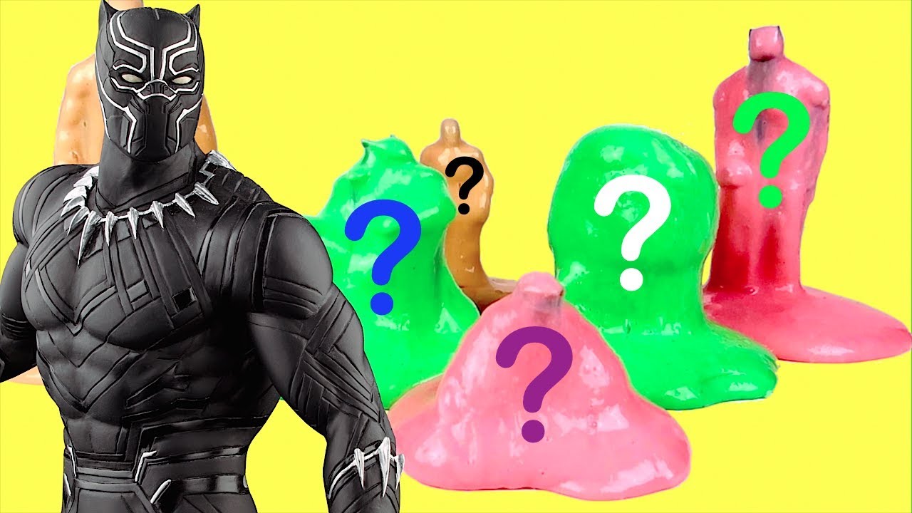black panther 2 trailer Black Panther, Spiderman, Guardians of the Galaxy, Iron Man Avengers, Mystery Slime Surprise!