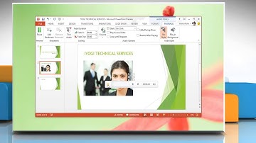 Add soundtrack to a Microsoft® PowerPoint 2013 presentation in Windows® 8