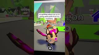 quitting adopt me :( giving away my pets to my fans .. read description 💔