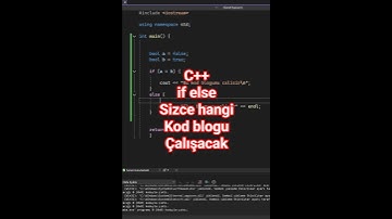 c++ if else koşullu yapılar