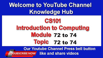 #cs101 Module 72 to 74 Topic 72 to 74