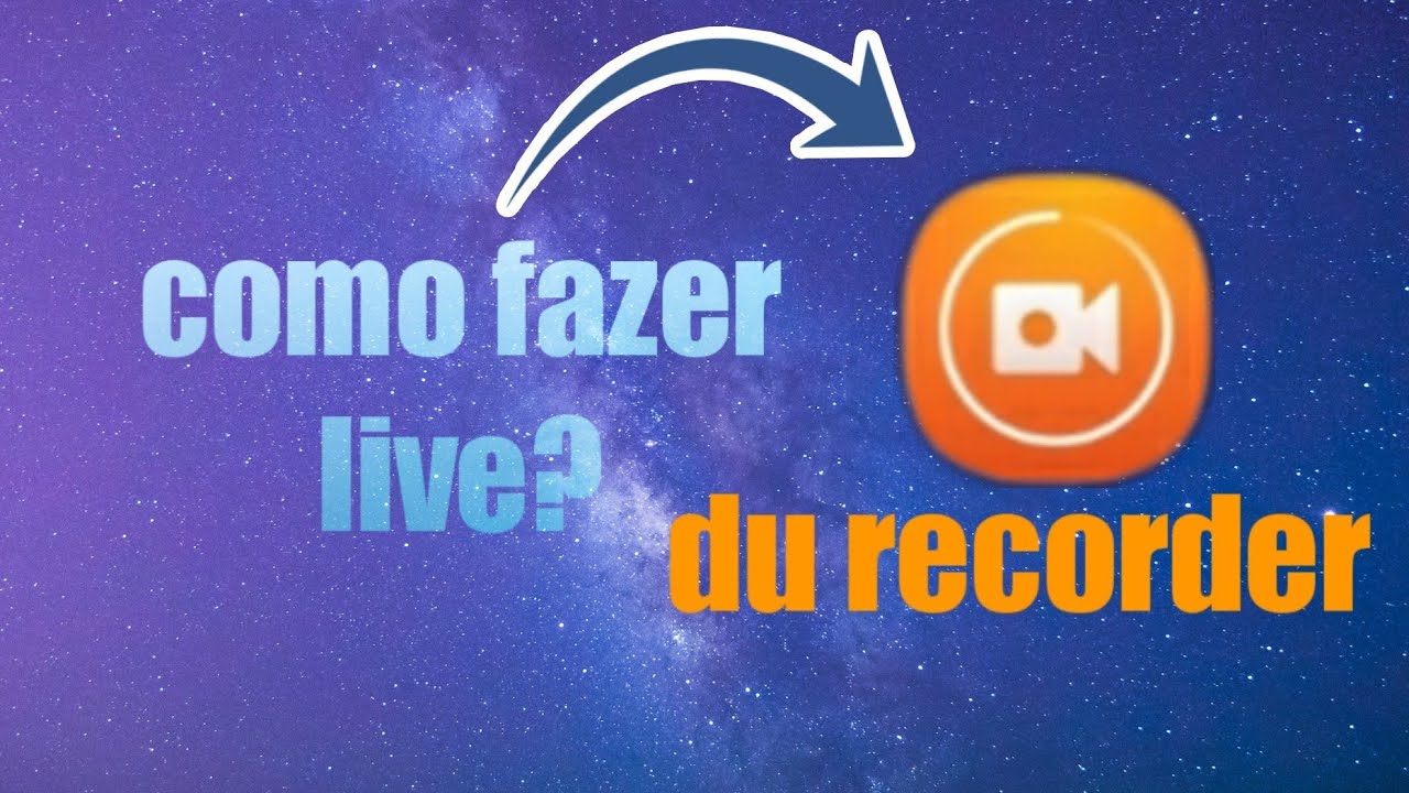 Tutorial de como fazer live no DU RECORDER - YouTube
