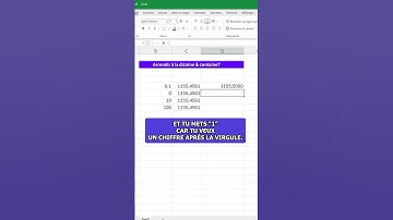 Arrondir un nombre sur Excel