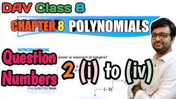 D.A.V. Math | Class 8 | Chapter 8 | POLYNOMIALS |WORKSHEET 3 | By Art Of Mathematica