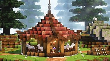 Minecraft: How to Build a Horse Stable