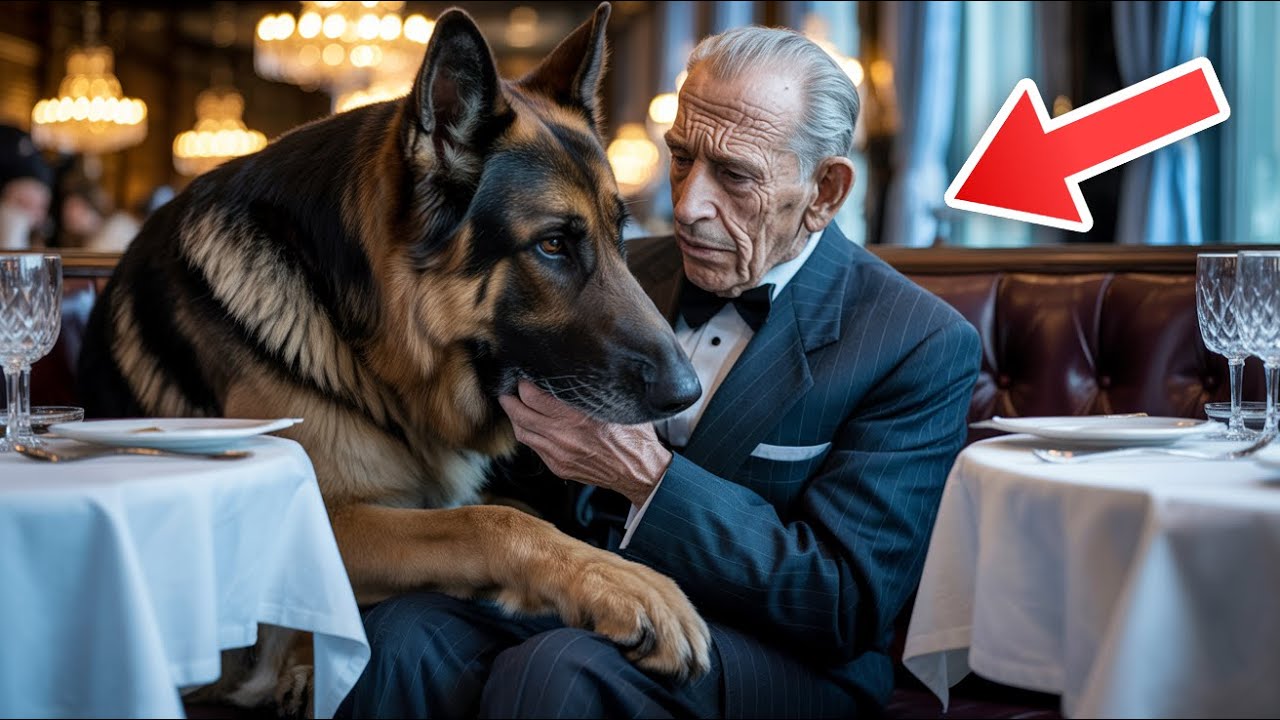 Einsamer Veteran sitzt an Heiligabend allein – bis ein Marine mit seinem Schäferhund eintritt