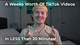 How I Make A Weeks Worth Of TikTok Videos in LESS Than 20 Minutes