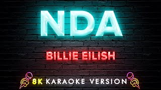 Billie Eilish - NDA | 8K Video (Karaoke Version)