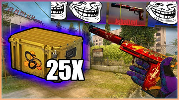 My Luckiest CS:GO Case Opening In Years! (25X Snakebite)