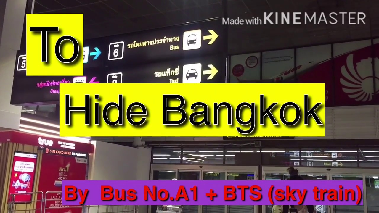 From Donmueang Airport to Hide Bangkok By  bus A1 + BTS