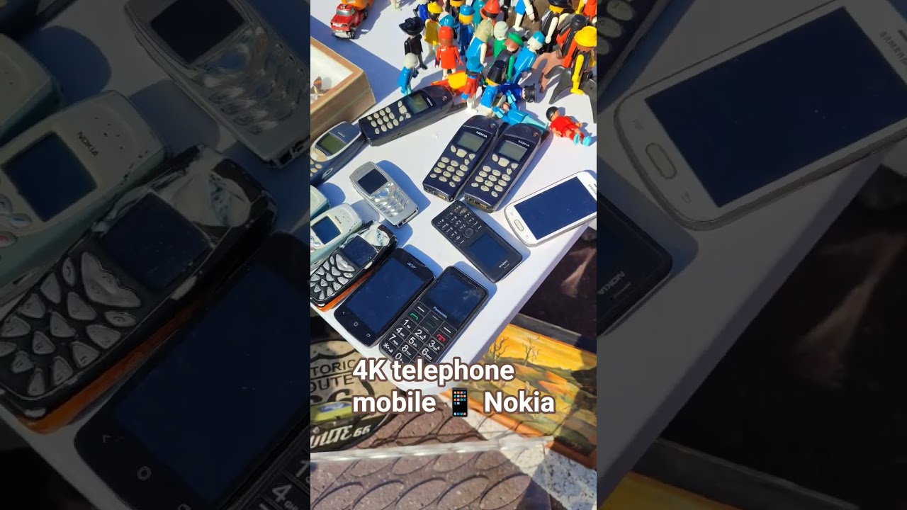 📱🎥 📱 Retro Nokia Mobile Phones in 4K – Vintage Tech Treasures at Tournai 🇧🇪 Flea Market ✨📼