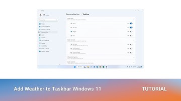How to Add Weather to Taskbar Windows 11