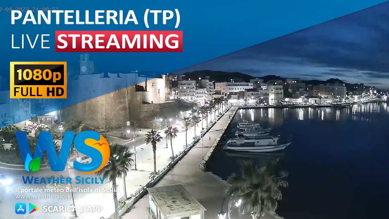 🔴 Pantelleria live Webcam (CISAR IQ9PX) - Blue Moon Hotel - Panoramica S/SW