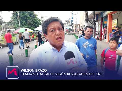 Primeras declaraciones de Wilson Erazo como Alcalde de Santo Domingo