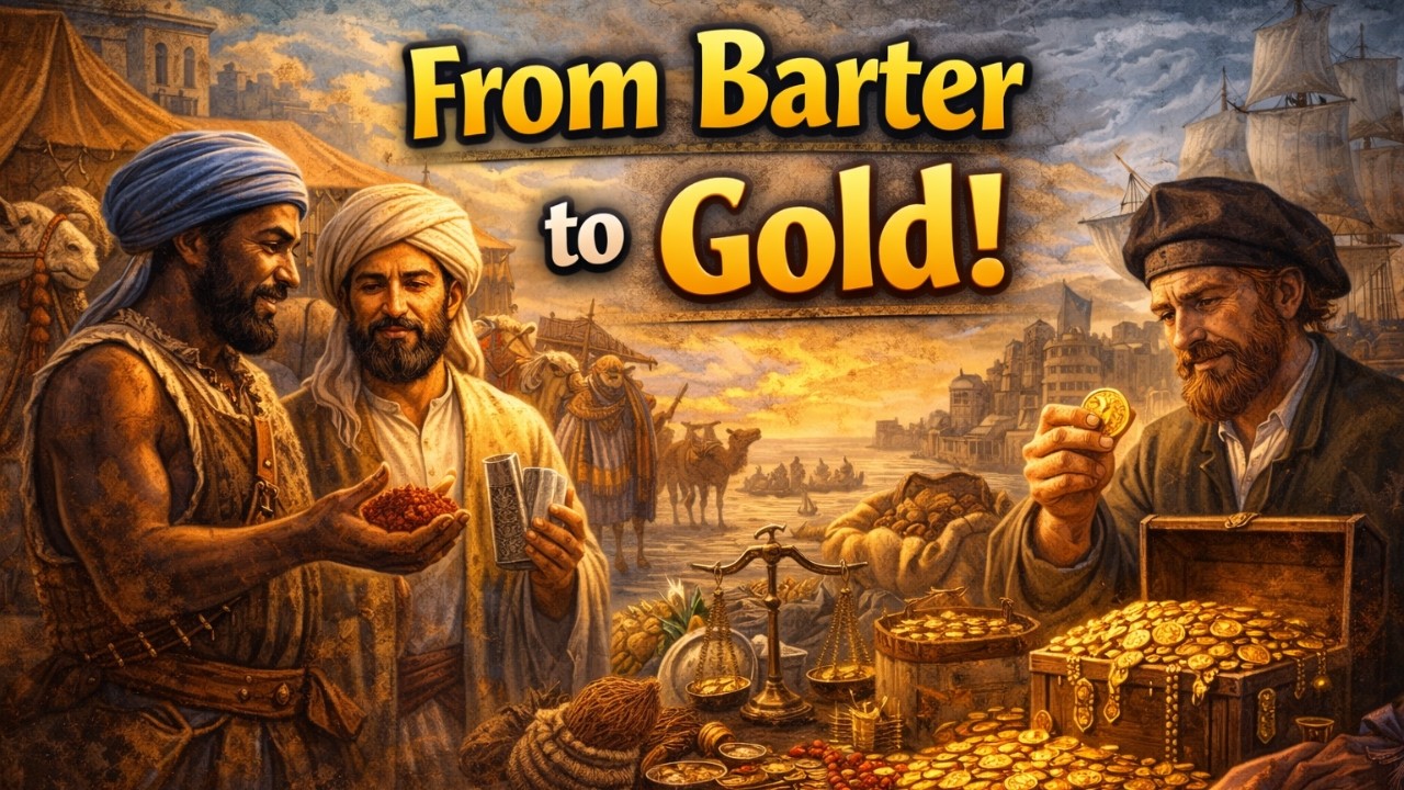 The First Money Ever Used: How Barter Became Gold!