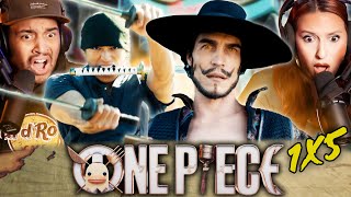 ONE PIECE EPISODE 5 REACTION - MIHAWK IS AWESOME! - First Time Watching Netflix Live Action 1x5