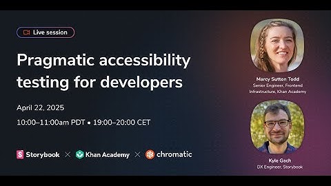 Pragmatic accessibility testing for developers, with Marcy Sutton Todd