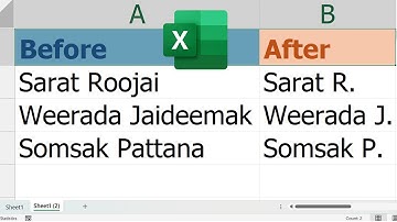สอน Excel: ดึงอักษรย่อจากนามสกุลแบบ Step-by-Step (FIND + LEFT + &)