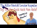 The Killer Stretch!  LEVATOR SCAPULAE - Try This For Quick Neck Pain Relief - Dr Mandell, DC