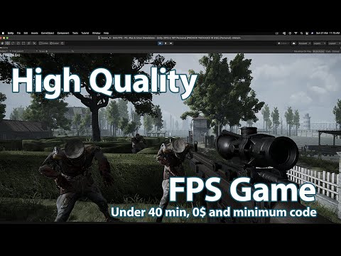 How to make a High-quality AAA Fps game under 1 hour | High-quality zombie shooter game | FreeAssets