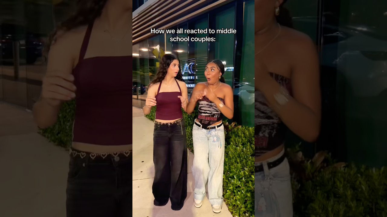 middle school couples 🤭 @YoMariah @yoangelolo @JennyHoyos #shorts #relatable #funny #pov #couple