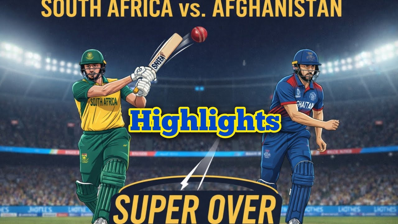 SA Vs AFG Highlights: South Africa Edge Afghanistan In Dramatic 2nd Super Over Thriller |AFG Vs SA 