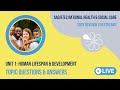 Topic Q&amp;A for Unit 1 Human Lifespan &amp; Development