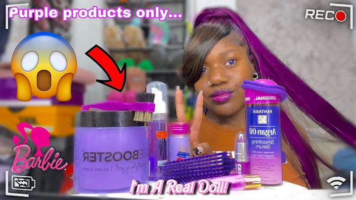 Doing a Barbie ponytail Only using PURPLE products