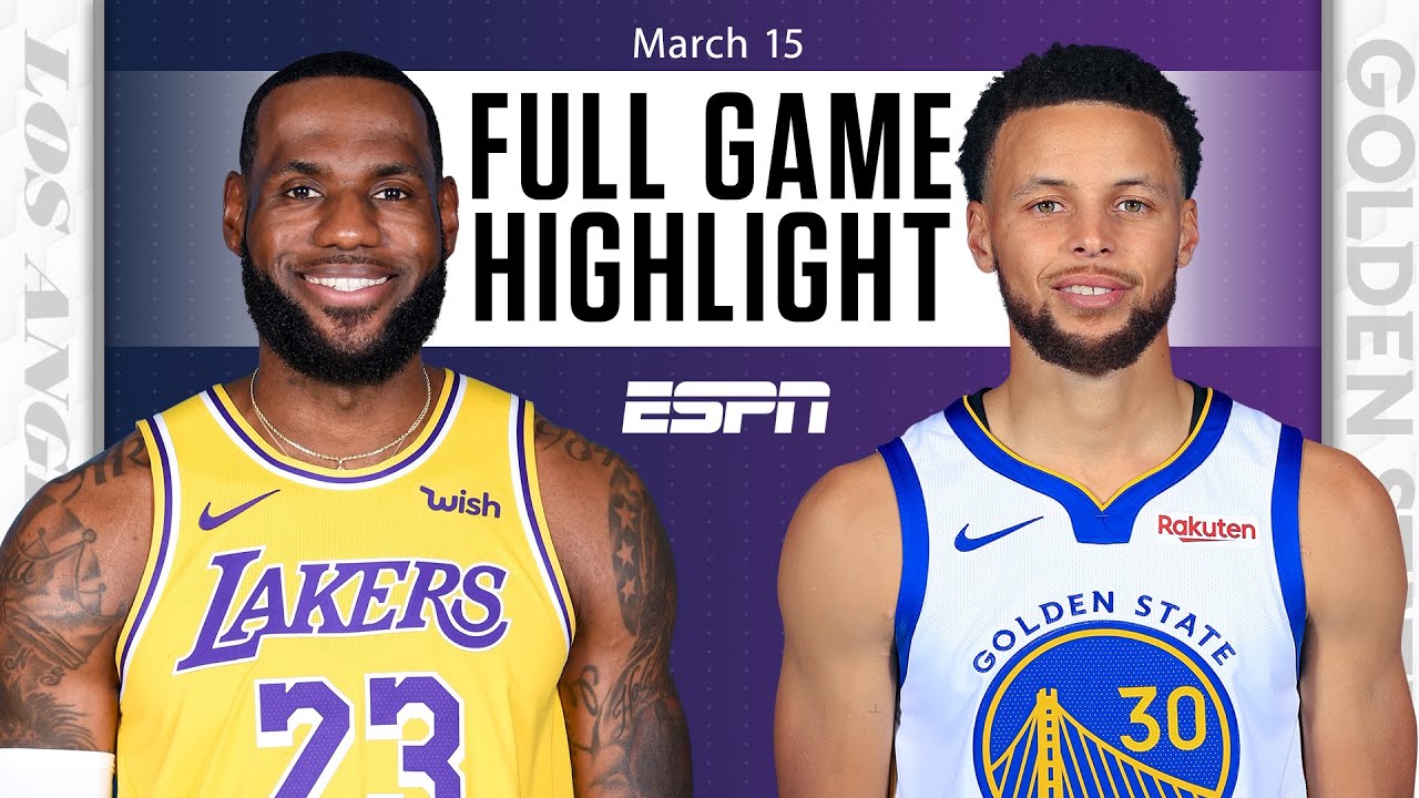 Los Angeles Lakers Vs Golden State Warriors Full Game Highlights Nba On Espn Youtube