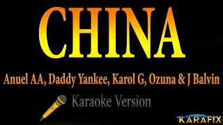 Anuel AA, Daddy Yankee, Karol G, Ozuna & J Balvin - China (Karaoke Instrumental)