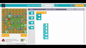 (Code.org)-----Ders1 Sahne 5: Labirent Ayıklama