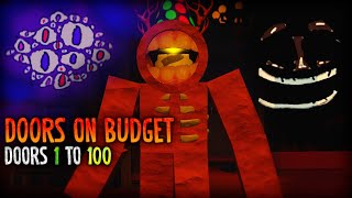 ROBLOX - DOORS on budget - [Doors 1 to 100 | Full Walkthrough]