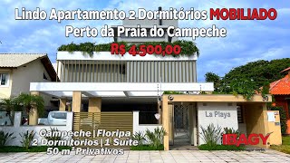 Lindo Apartamento 2 Quartos MOBILIADO sendo 1 Suíte p/ Alugar no Campeche c/50m² - Florianópolis