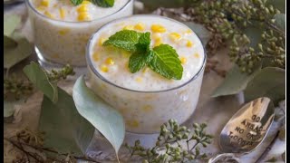 Jajah Cooking Sweet Sago with coconut milk