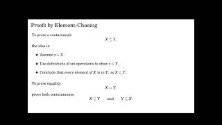 Proofs by Element Chasing