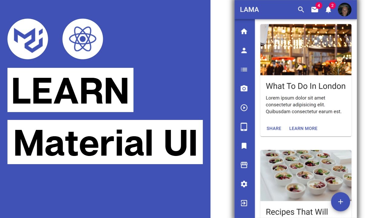 responsive web design สอน  2022 New  Material UI React Tutorial | Material UI Responsive Project