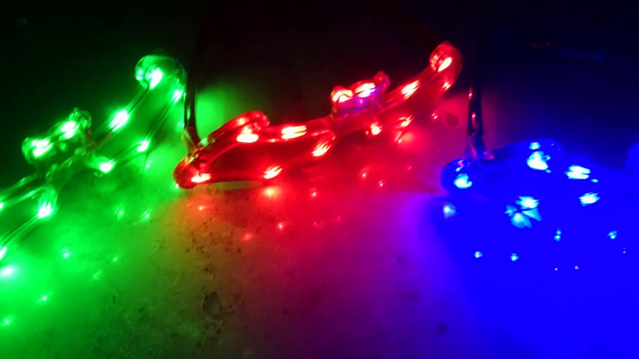 Update LED leucht Brille Fledermaus Lichtbrille Bat Man glasses goggles rot blau grün