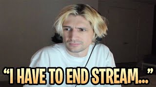 xQc Ends Stream After Losing Vision & Almost Passing Out..