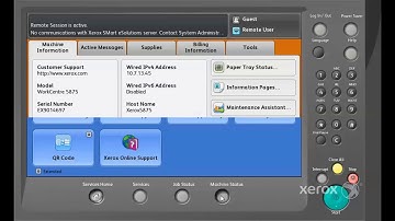 Xerox® WorkCentre® 5875 Family Locating the IP Address on the UI No Audio