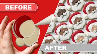 How to Decorate SANTA Cookies with Royal Icing 🎅 screenshot 4