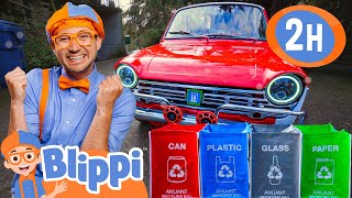 Learn abiout Recycling, Electric Cars and more! | Blippi | 🔤 Moonbug Subtitles 🔤 | Learning Videos