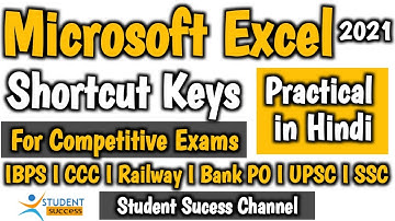 MS Excel Shortcut Keys for Competitive Exams | Excel Shortcut Keys | Student Success Channel