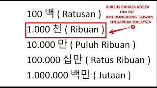 Belajar bahasa korea untuk pemula indonesia, berikut penjelasan materi
pelajaran 10 bilangan sino bagian 3.