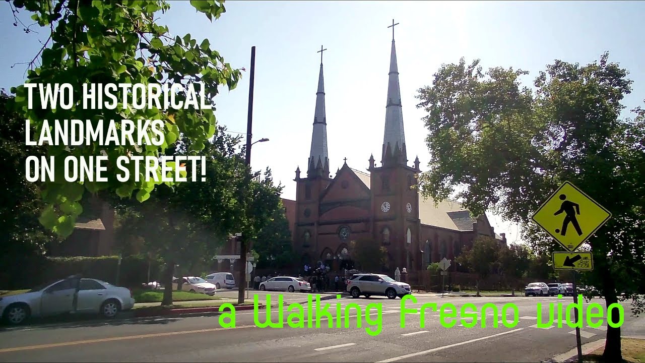 Walking Fresno, California - R Street downtown btw Fresno & Tulare Streets